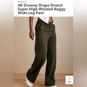 American Eagle Super High Rise Baggy Wide Leg Pant